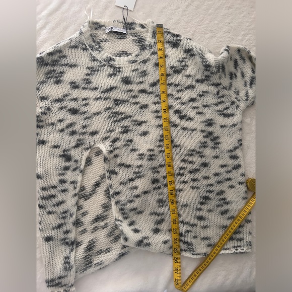 NWT Zara MIXED SLIT KNIT SWEATER - Picture 9 of 10